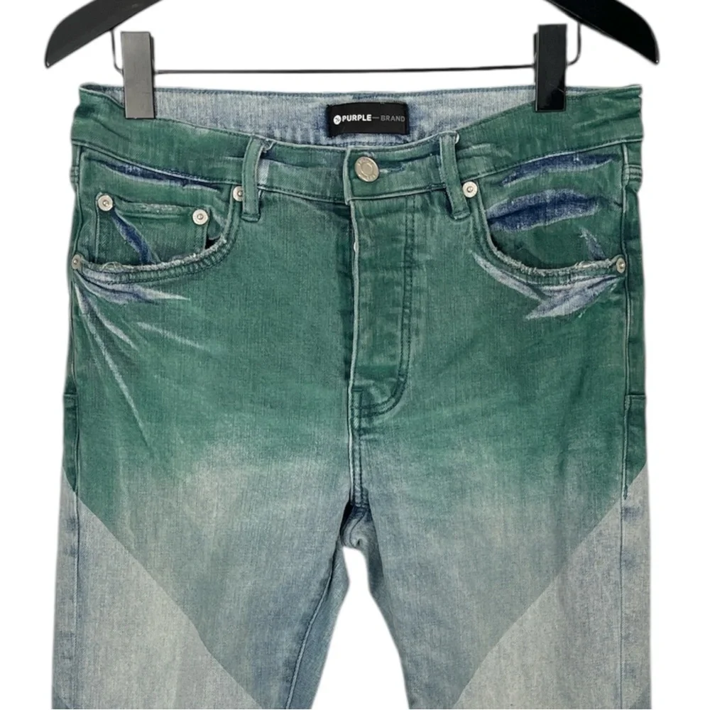 PURPLE BRAND Low Rise Slim Coated Diagonal Jean size 31 in Multicolor